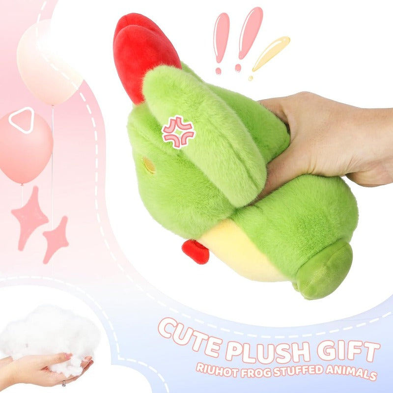 9.8" Cute Frog Plush Toy With Red Heart - Stuffed Animal - Soft Friend