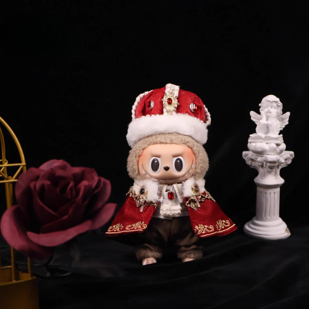 Red King Labubu Clothes | Handmade Labubu Outfit - Soft Friend