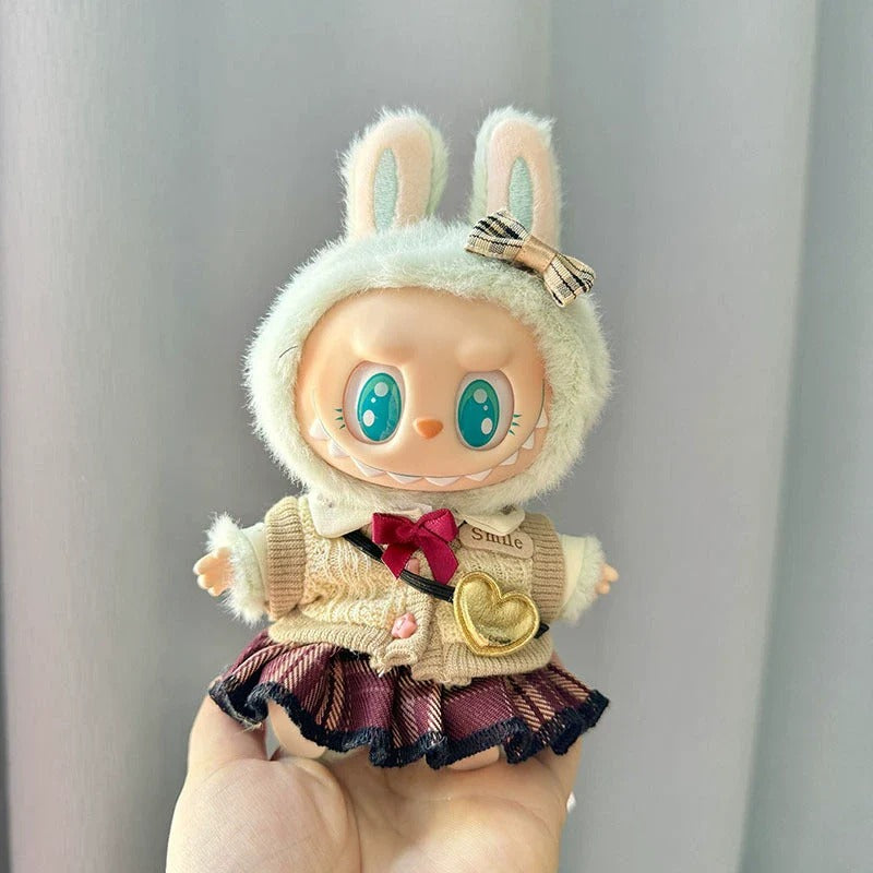 School Girl Labubu Clothes | Handmade Labubu Outfit - Soft Friend
