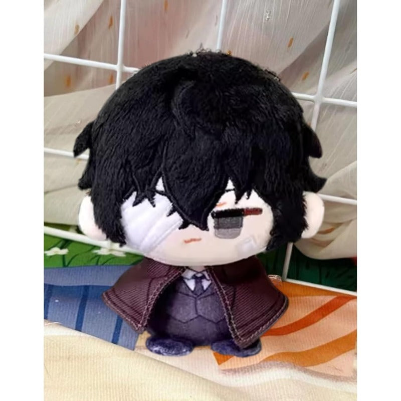 Anime Plush Keychain, 4" Cute Chibi Plush Figure for BSD Fans (Black Dazai) - Soft Friend