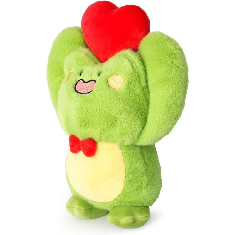9.8" Cute Frog Plush Toy With Red Heart - Stuffed Animal - Soft Friend