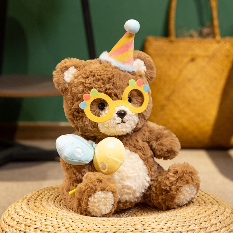 Happy Birthday Little Bear Stuffed Animal Plush Toy - Soft Friend