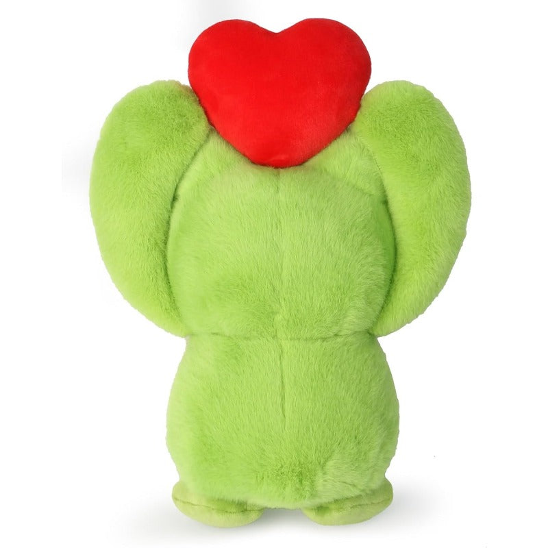 9.8" Cute Frog Plush Toy With Red Heart - Stuffed Animal - Soft Friend