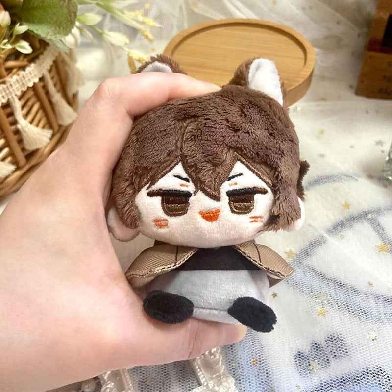 Anime Plush Keychain, 4" Cute Chibi Plush Figure for BSD Fans (Dazai Osamu)