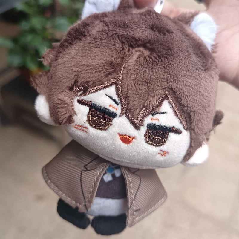 Anime Plush Keychain, 4" Cute Chibi Plush Figure for BSD Fans (Dazai Osamu)