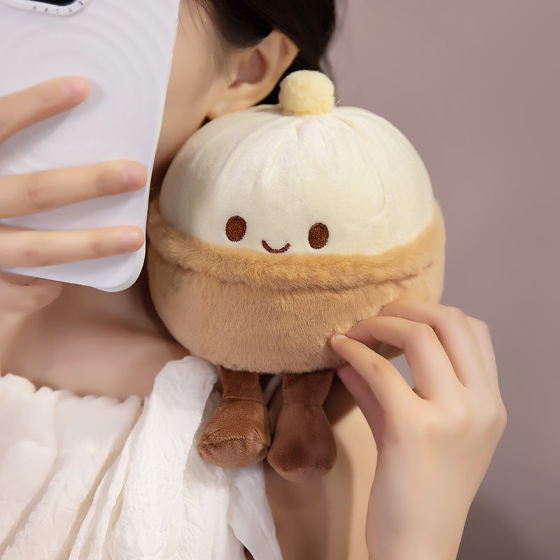7.87" Cute Dumplings and Bun Stuffed Animal Kawaii Plush Toy - Soft Friend