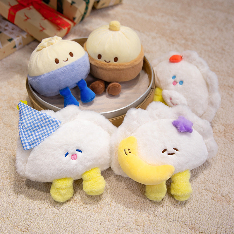 7.87" Cute Dumplings and Bun Stuffed Animal Kawaii Plush Toy - Soft Friend