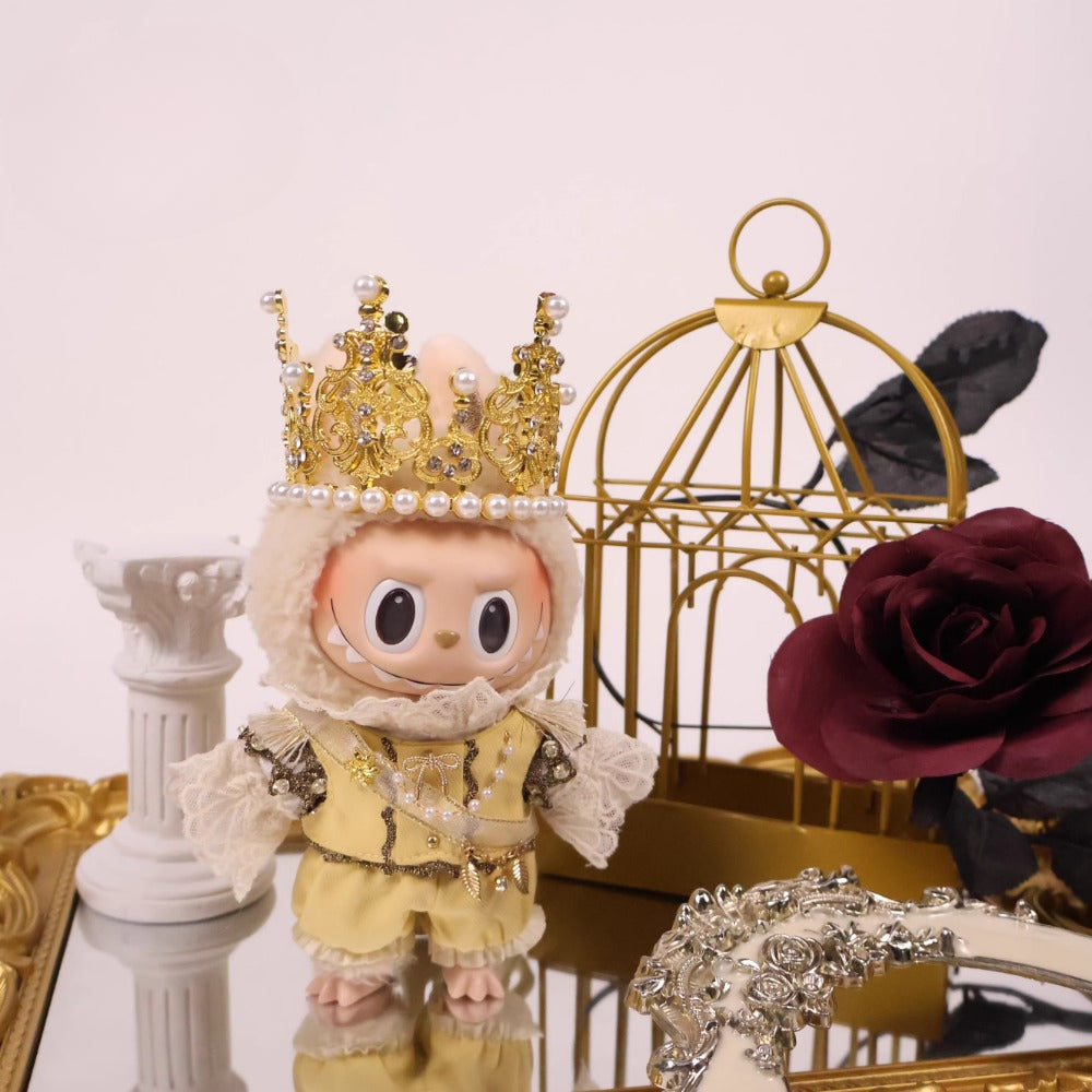 Golden Prince Labubu Clothes | Handmade Labubu Outfit - Soft Friend