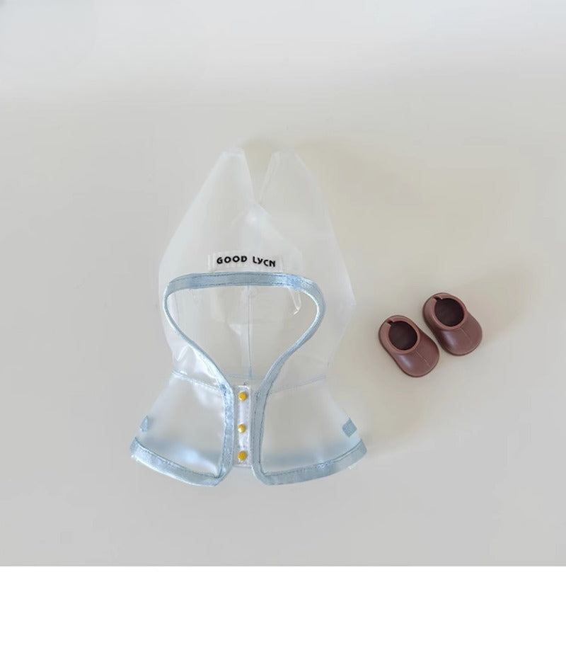 Clear Raincoat Labubu Clothes | Handmade Labubu Outfit - Soft Friend