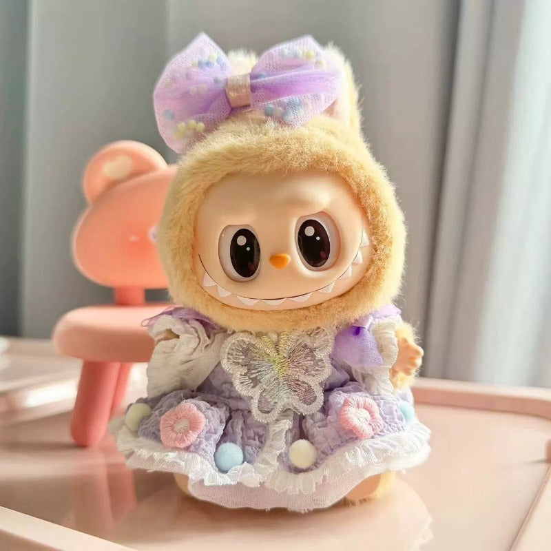 Purple Fairy Tale Labubu Clothes | Handmade Labubu Outfit - Soft Friend
