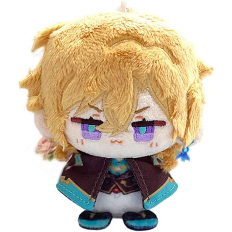Anime Plush Toy Keychain, 4" Cute Chibi Genshin Plushie (Aventurine)