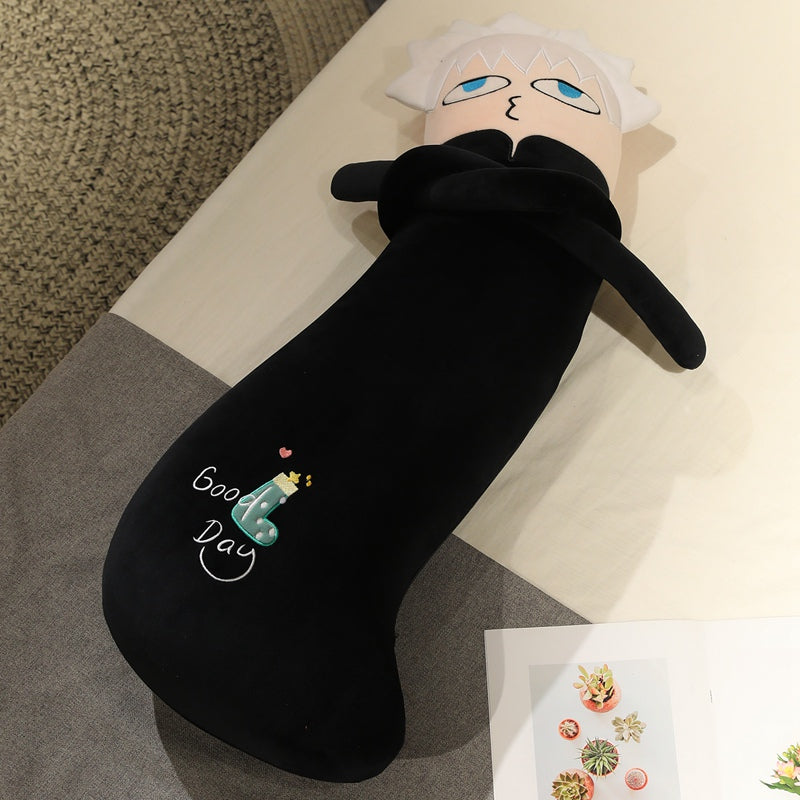 [In Stock] Funny Anime JJK Derp Face Body Pillow - Cute Long Plush Cushion for Bed & Sofa Decor