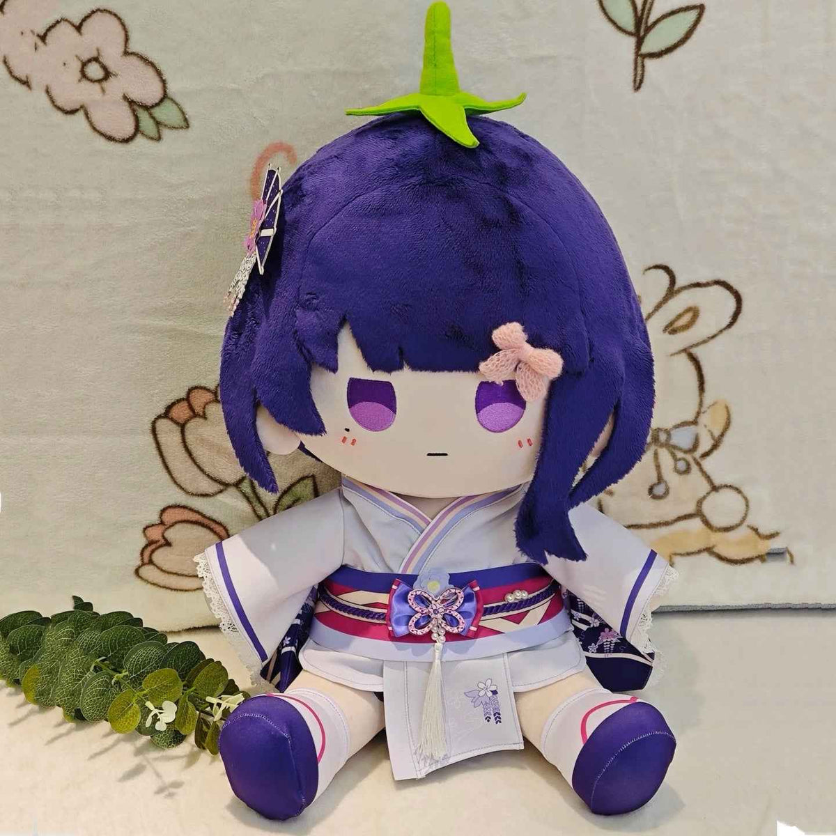 Genshin Impact Plushies Raiden Shogun Baal Eggplant Ver 40cm Plush Doll