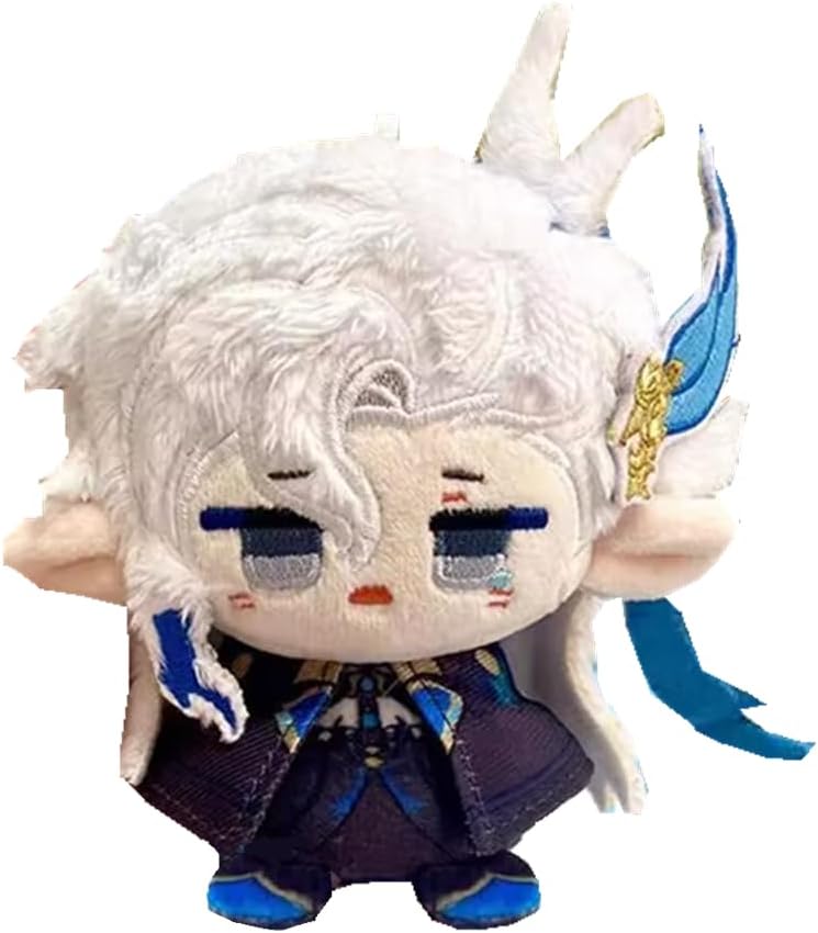 Anime Plush Keychain, 4"/10cm Cute Chibi Plush Figure for Genshin Fans
