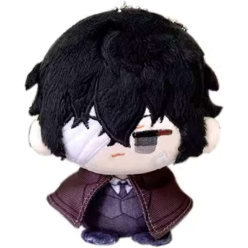 Anime Plush Keychain, 4" Cute Chibi Plush Figure for BSD Fans (Black Dazai) - Soft Friend