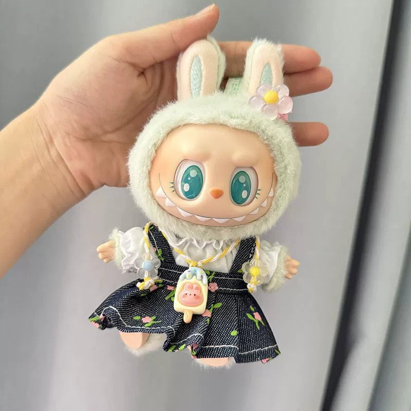 Sakura Dress Labubu Clothes | Handmade Labubu Outfit - Soft Friend