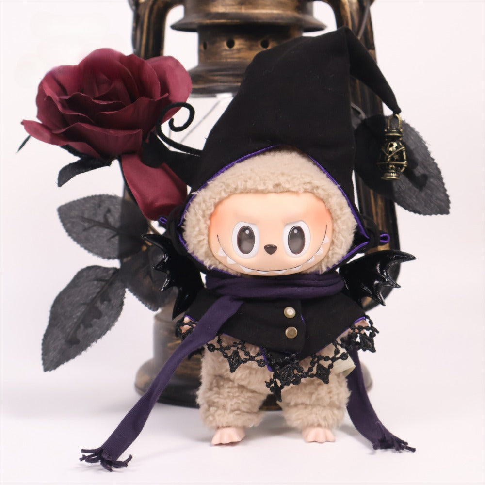 Witch & Black Cat Labubu Clothes | Handmade Labubu Outfit - Soft Friend