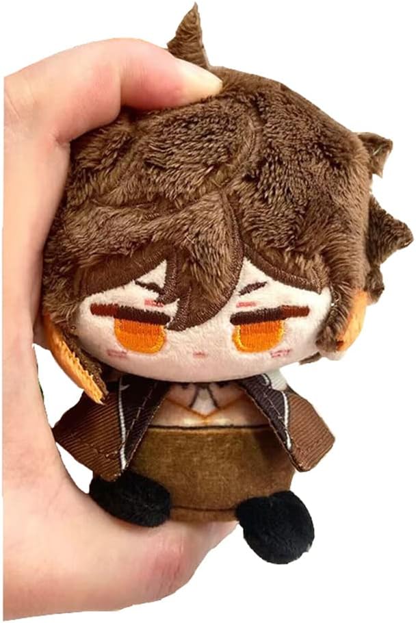 Anime Plush Keychain, 4"/10cm Cute Chibi Plush Figure for Genshin Fans