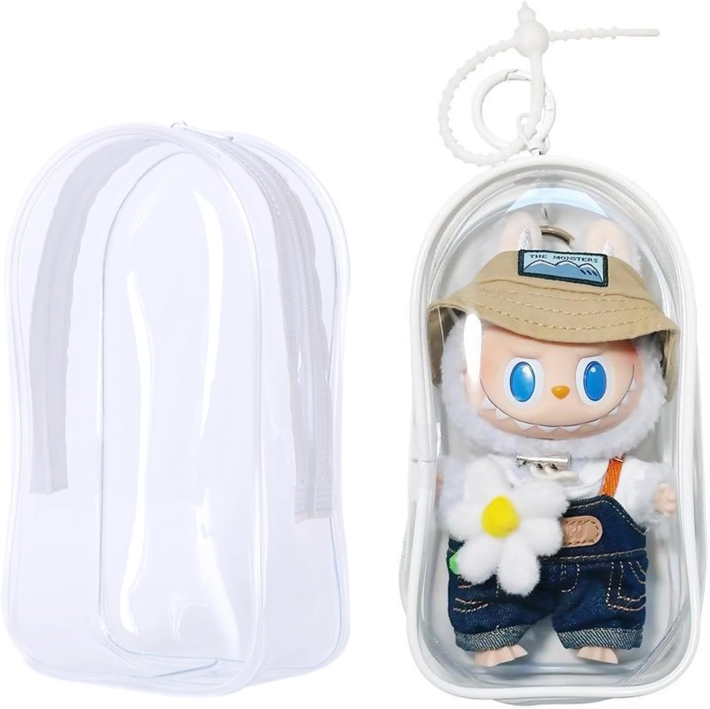 Clear Bag with Keychain for Labubu - Soft Friend