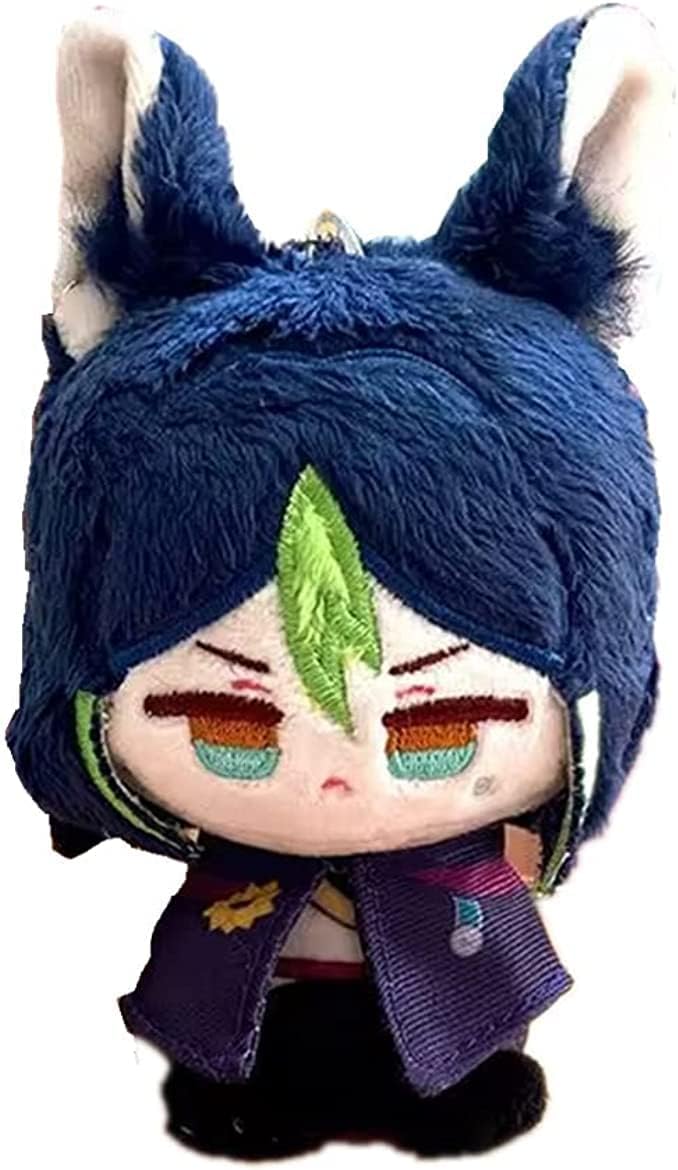 Anime Plush Keychain, 4"/10cm Cute Chibi Plush Figure for Genshin Fans
