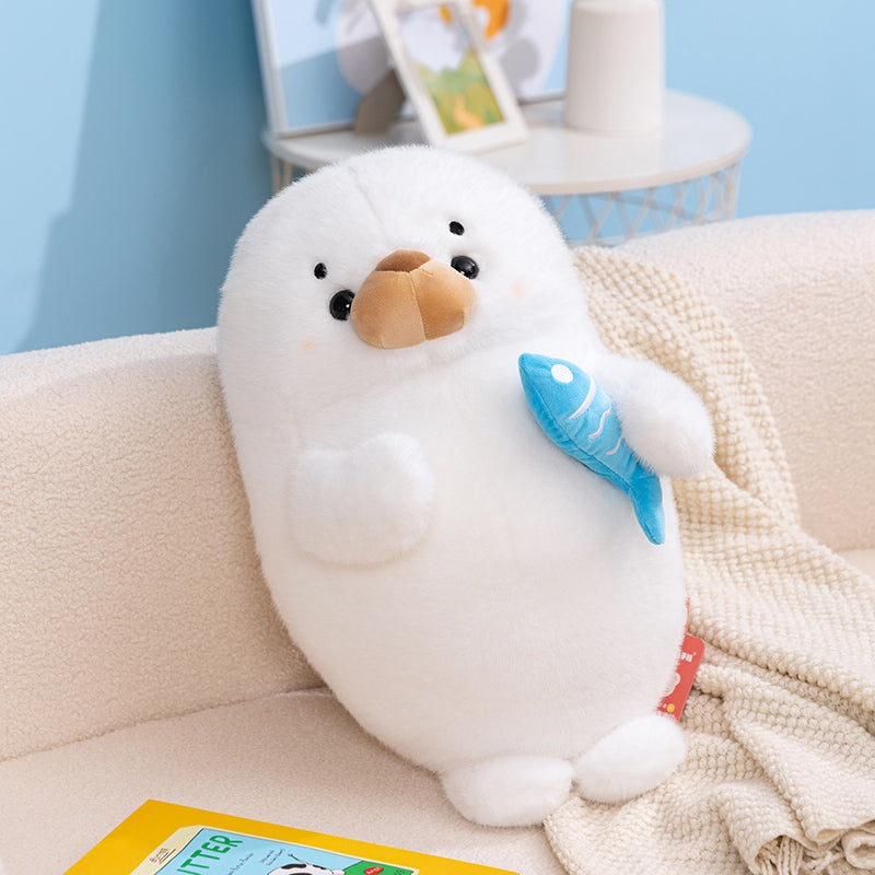 Catching fish Seal Stuffed Animal Plush Toy - Soft Friend