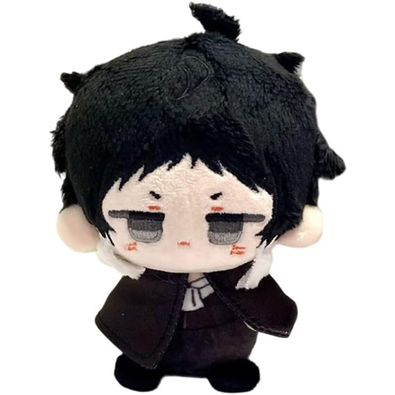 Anime Plush Keychain, 4" Cute Chibi Plush Figure for BSD Fans (Ryunosuke Akutagawa) - Soft Friend