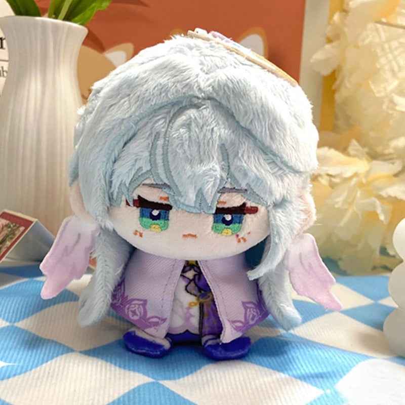 Anime Plush Toy Keychain, 4" Cute Chibi Genshin Plushie (Robin)