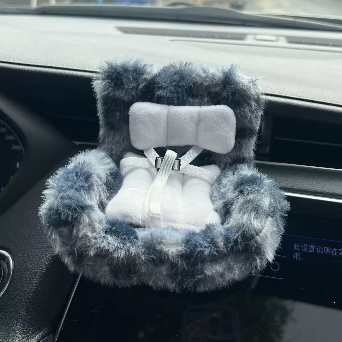 Fuzzy Car Seat Labubu Clothes | Handmade Labubu Outfit - Soft Friend