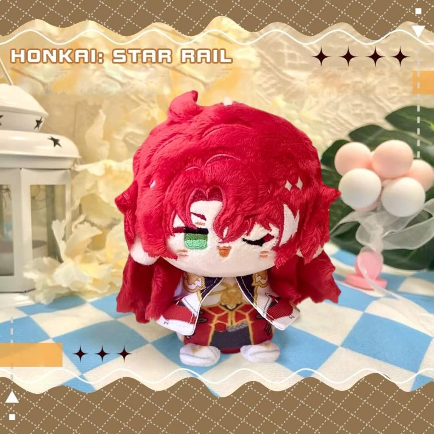 Anime Plush Toy Keychain, 4" Cute Chibi Genshin Plushie (Argenti) - Soft Friend