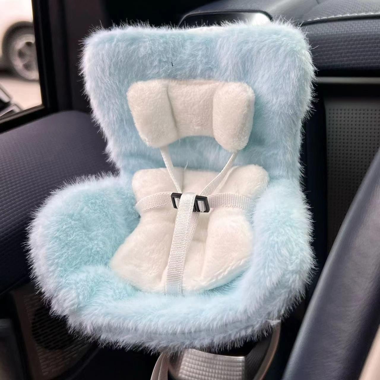 Fuzzy Car Seat Labubu Clothes | Handmade Labubu Outfit - Soft Friend