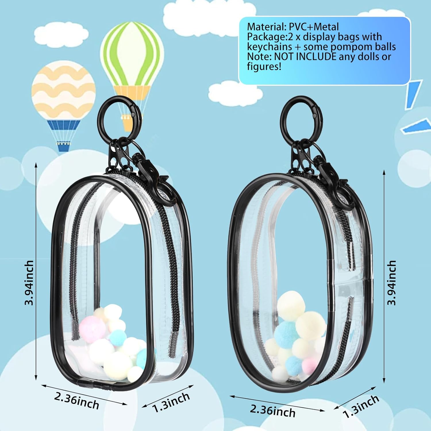 Clear Figure Display Bag (2 PCS) - Soft Friend