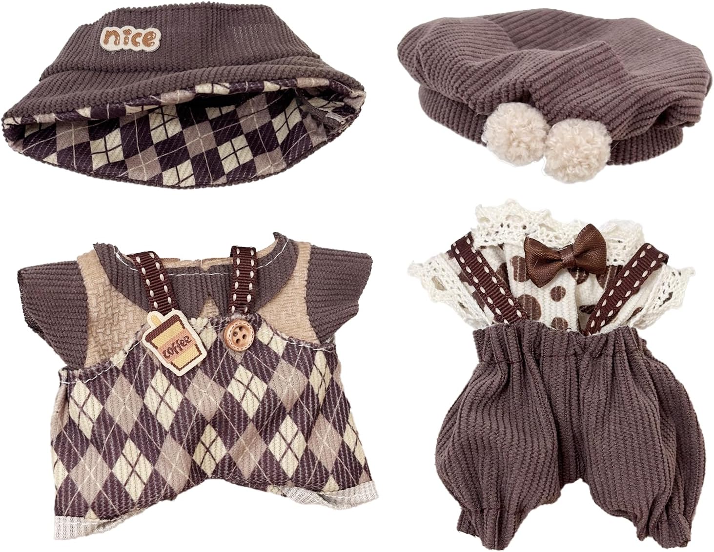 British Fashion Labubu Clothes | Handmade Labubu Outfit - Soft Friend