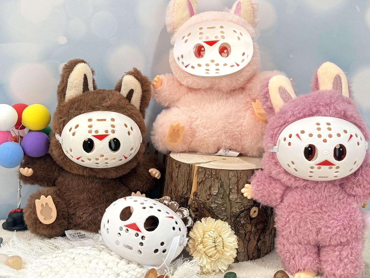 White Mask Labubu Clothes | Handmade Labubu Outfit - Soft Friend