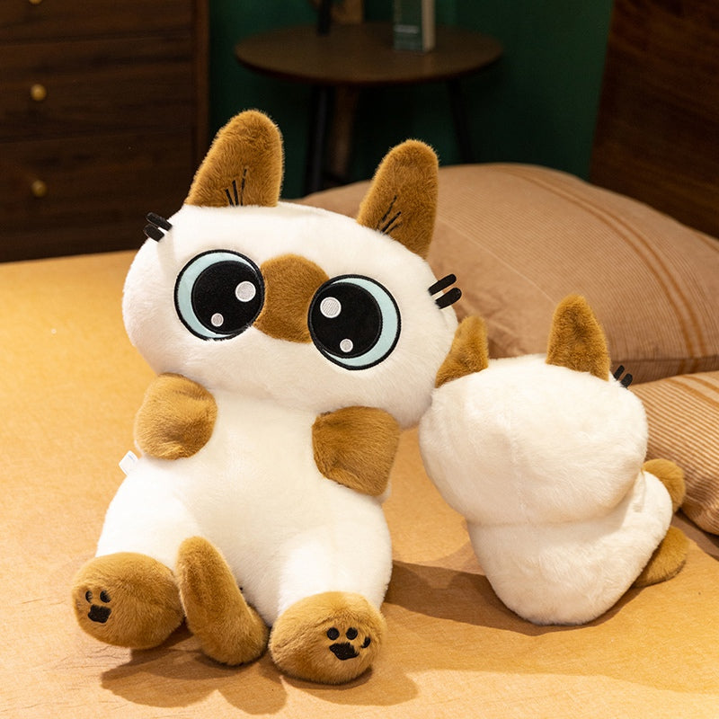 Kawaii Siamese Kitten Stuffed Animal Plush Toy - Soft Friend