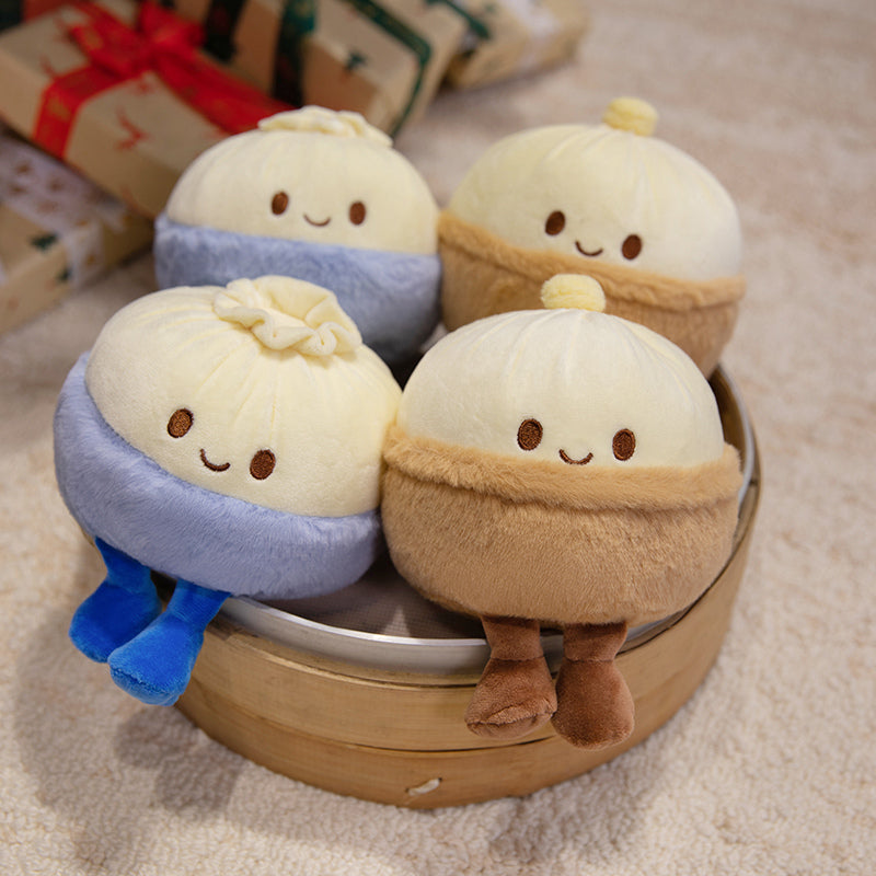 7.87" Cute Dumplings and Bun Stuffed Animal Kawaii Plush Toy - Soft Friend