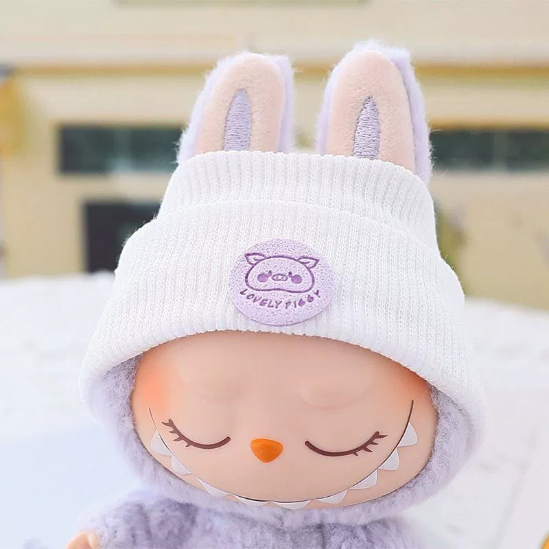 Knitted Hat Labubu Clothes | Handmade Labubu Outfit - Soft Friend