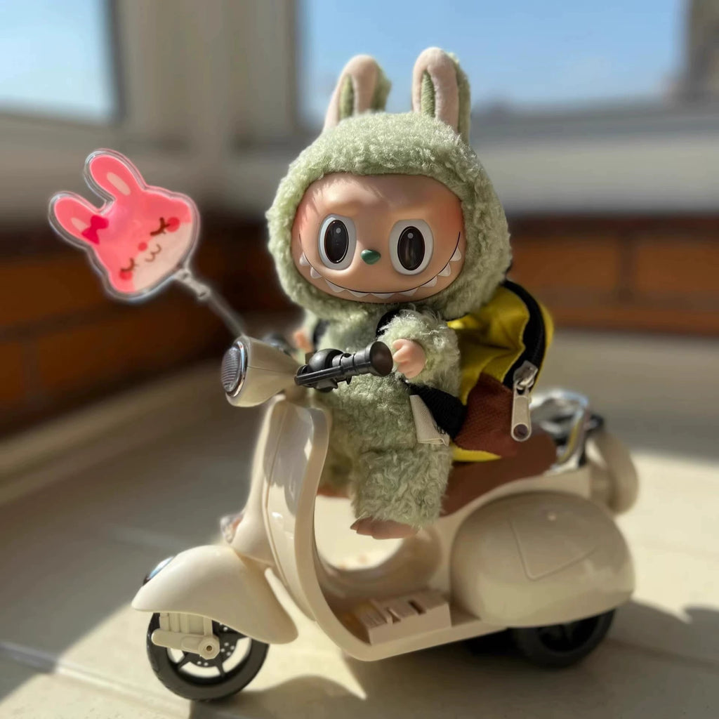 Mini Motorcycle Labubu Clothes | Handmade Labubu Outfit - Soft Friend