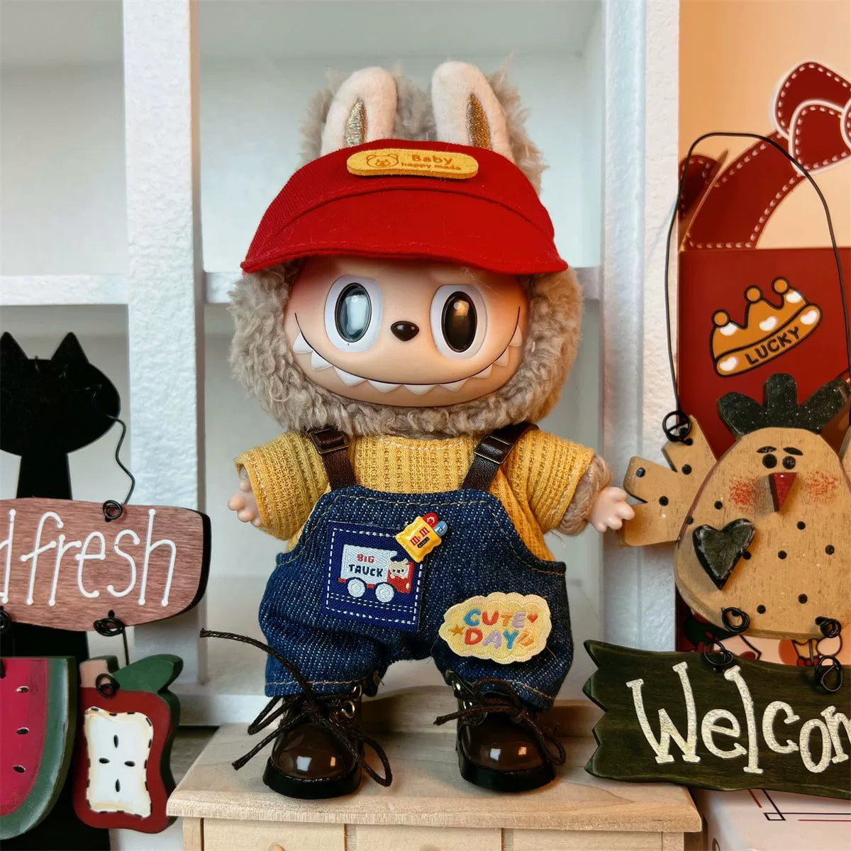 Painter Labubu Clothes | Handmade Labubu Outfit - Soft Friend