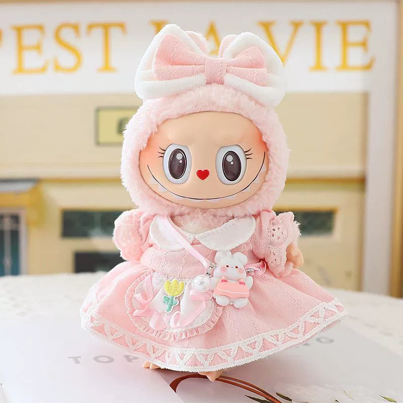 Pink Baby Labubu Clothes | Handmade Labubu Outfit - Soft Friend