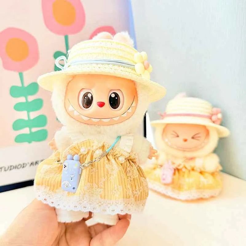 Sunflower Labubu Clothes | Handmade Labubu Outfit