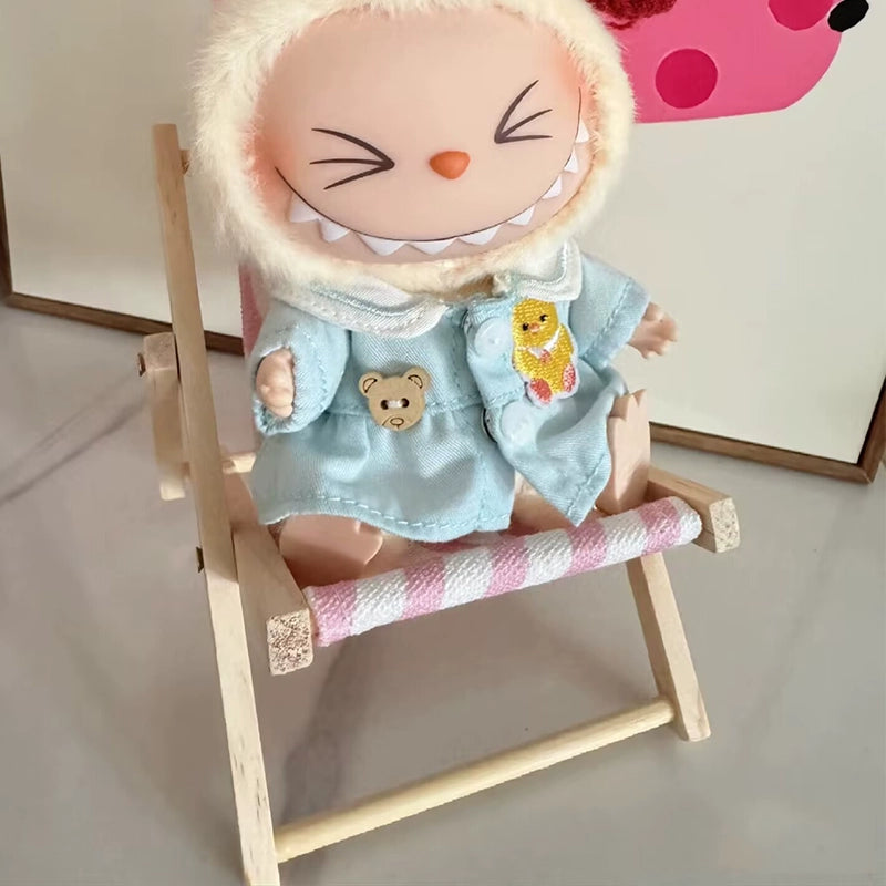 Beach Chair Labubu Clothes | Handmade Labubu Outfit - Soft Friend