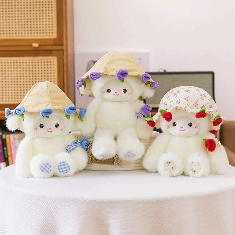 11" Rose Lamb Stuffed Animal Kawaii Plush Toy