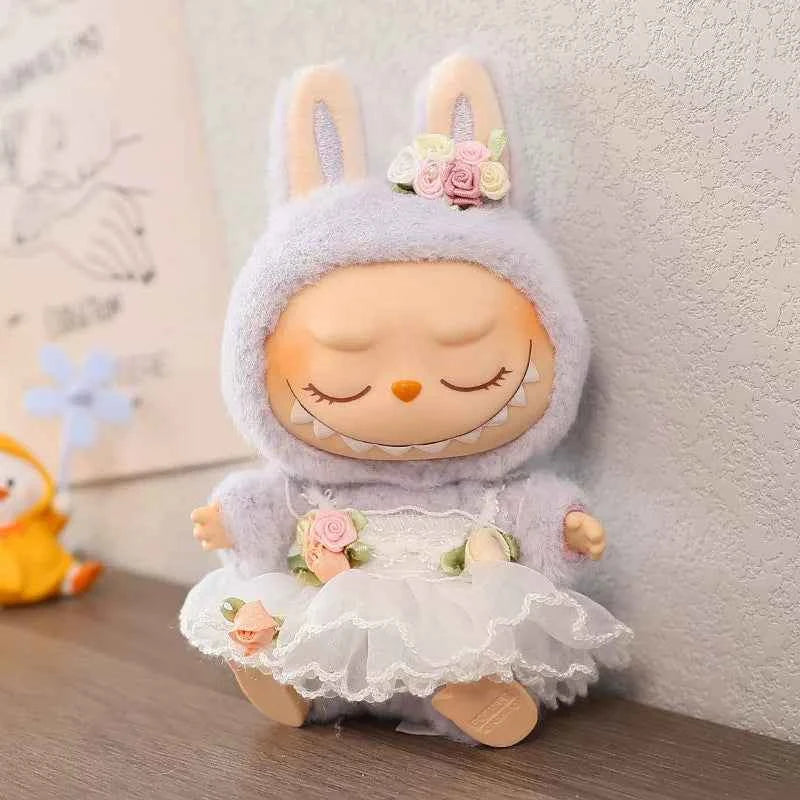 Flower Tulle Skirt Labubu Clothes | Handmade Labubu Outfit