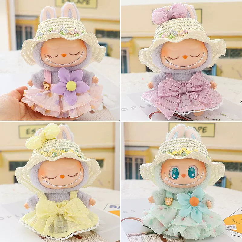 Summer Flower Labubu Clothes | Handmade Labubu Outfit - Soft Friend