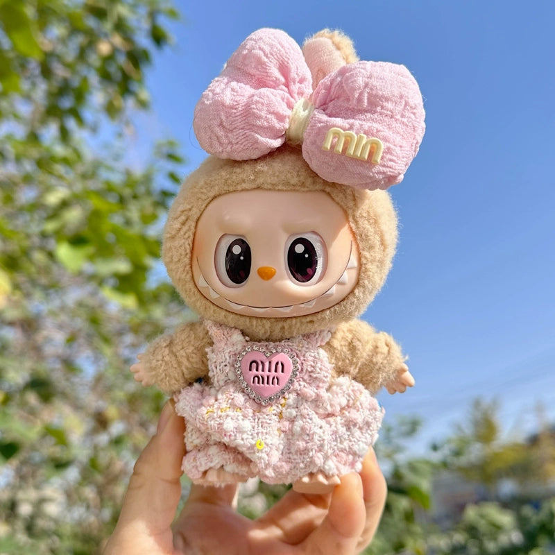 Pink Love Labubu Clothes | Handmade Labubu Outfit - Soft Friend