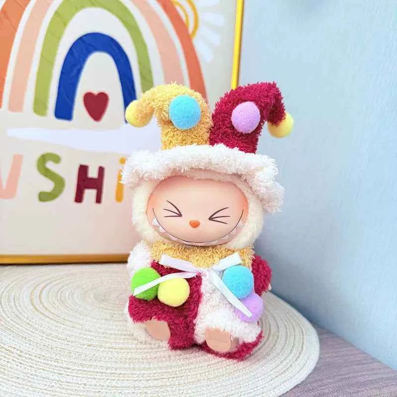 Colored Ball Clown Labubu Clothes | Handmade Labubu Outfit