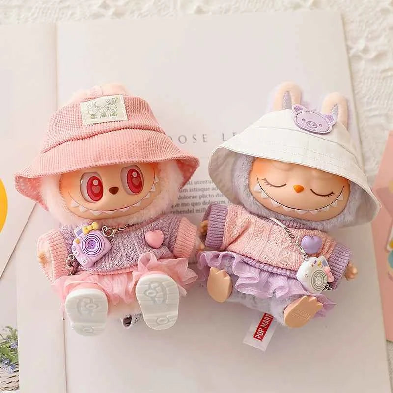 Pink Purple Macaron Labubu Clothes | Handmade Labubu Outfit
