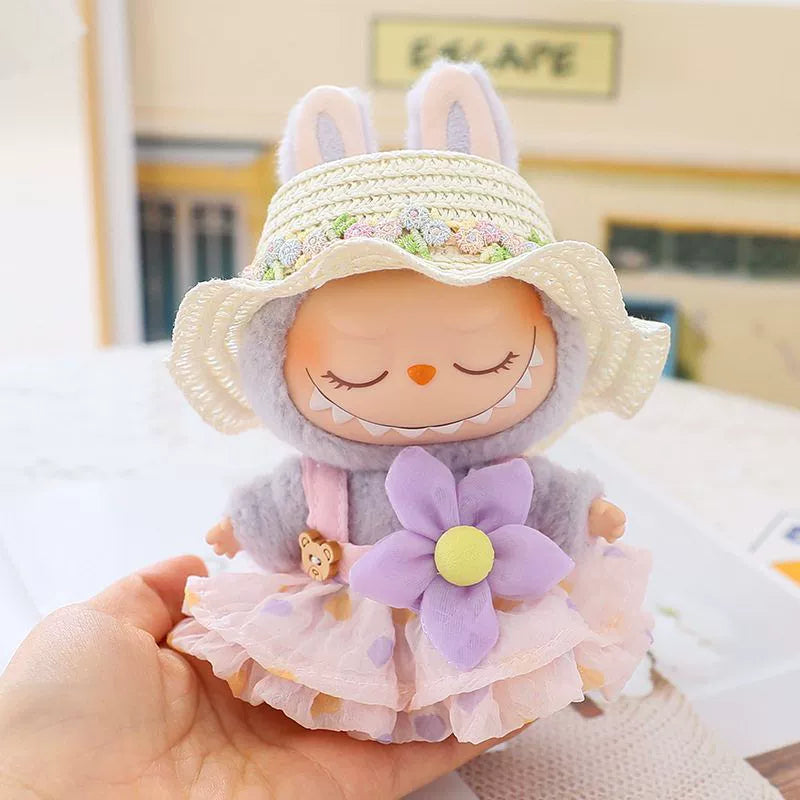 Summer Flower Labubu Clothes | Handmade Labubu Outfit - Soft Friend