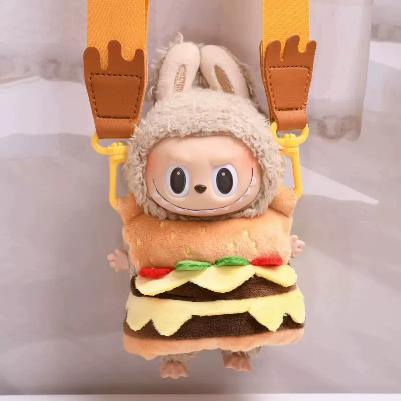Hamburger Costume Labubu Clothes | Handmade Labubu Outfit - Soft Friend