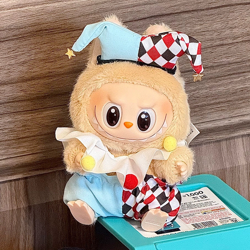 Star Clown Labubu Clothes | Handmade Labubu Outfit - Soft Friend